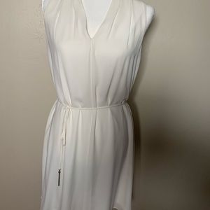 Chiffon White Sleeveless Dress